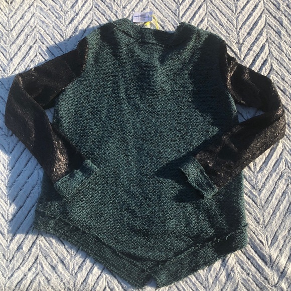 BCBGeneration Rare Sequin Raw Edge Witchy Lagenlook Cardigan Sz S - Picture 6 of 8